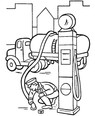 coloring page of trucks