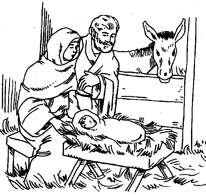Bible nativity coloring pages
